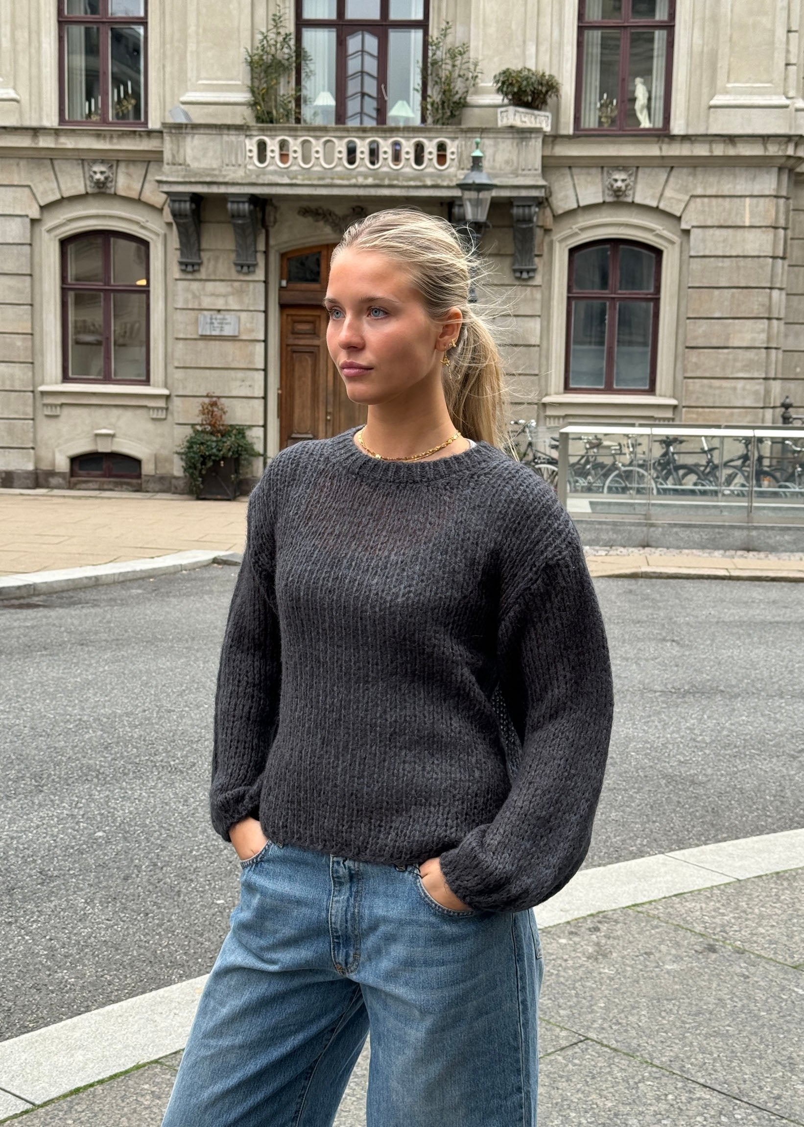 Isla – Grey Winter Mohair Sweater