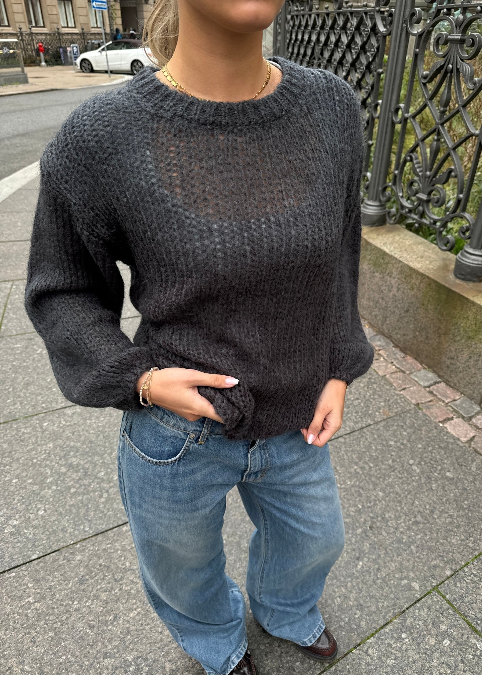 Isla – Grey Winter Mohair Sweater