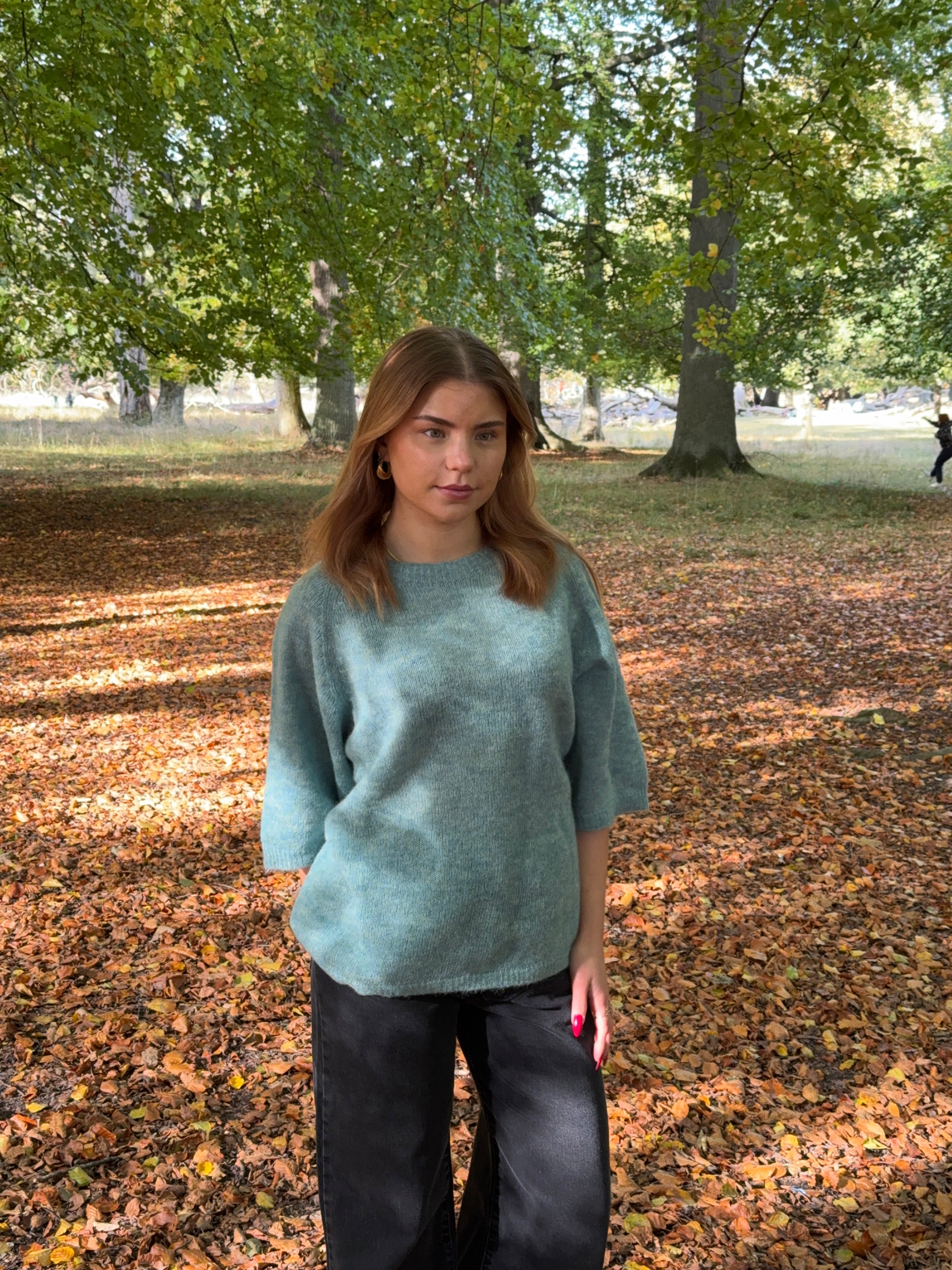 Isabell – Blue-Green Cozy Knit Winter Top