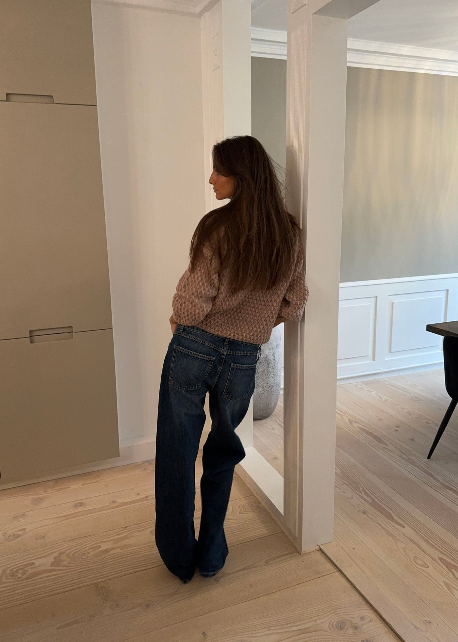 Luna – Light Pink Winter Knit Sweater