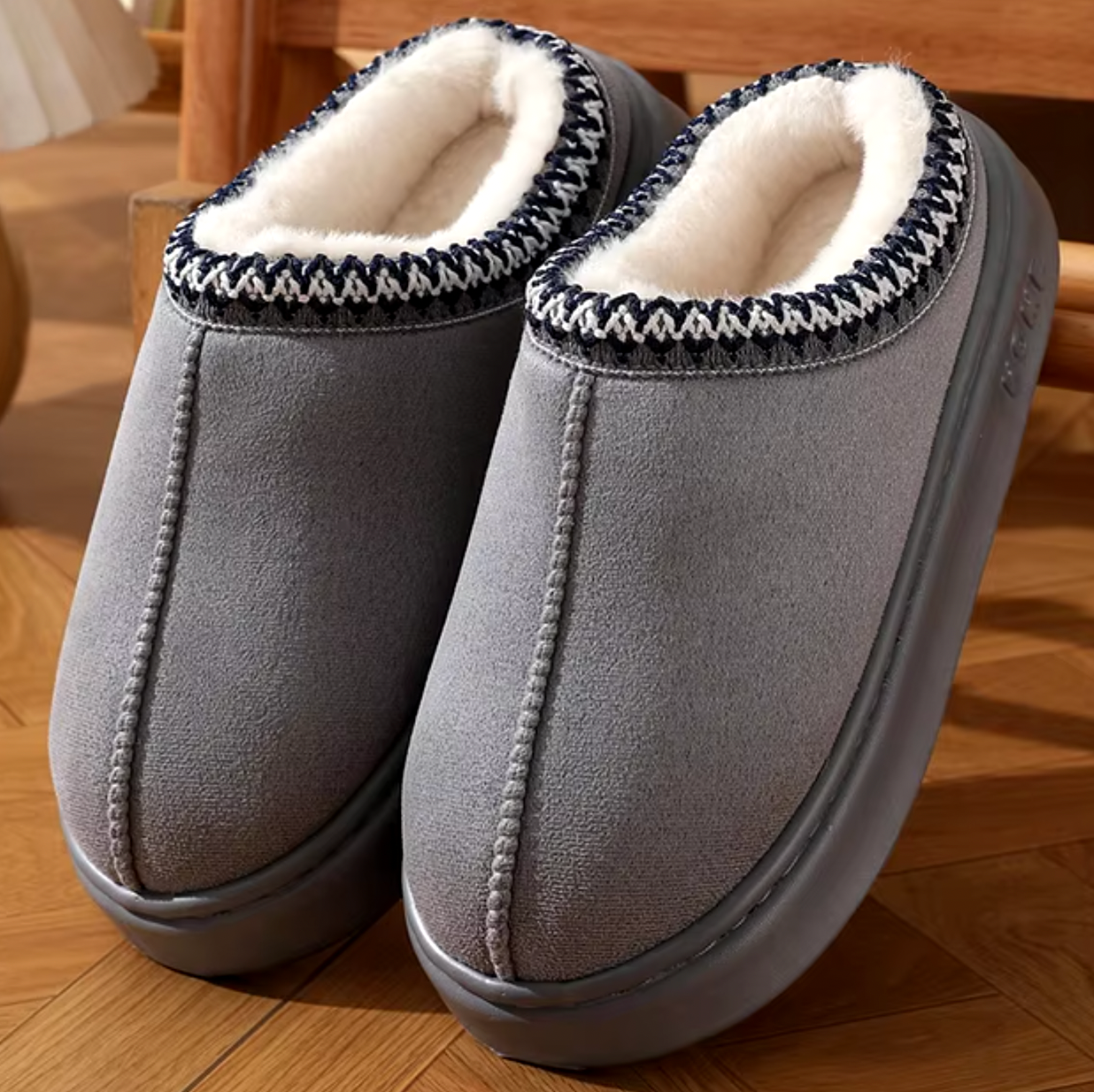 Alden – Sheepskin Memory Foam Slippers