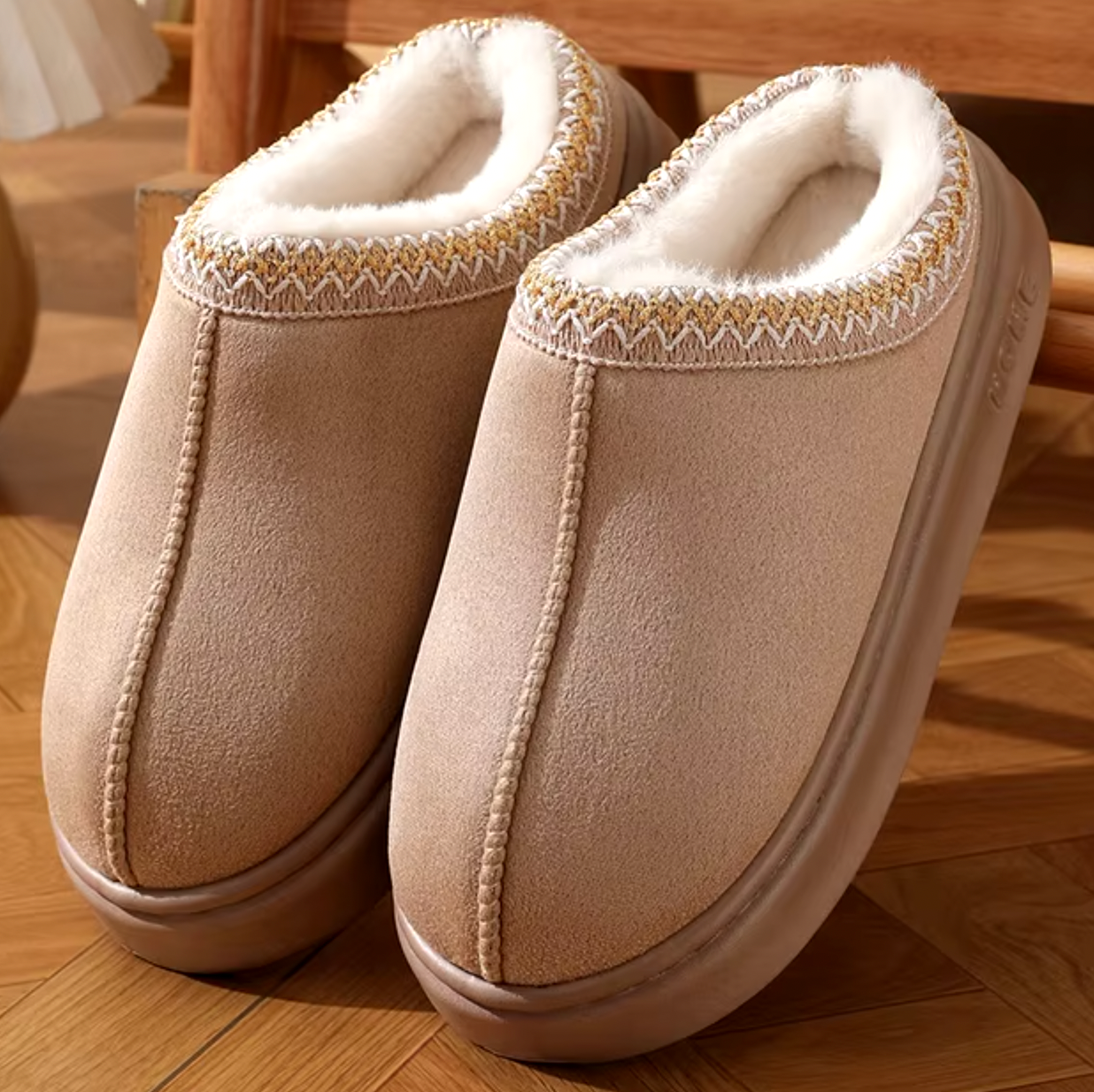Alden – Sheepskin Memory Foam Slippers