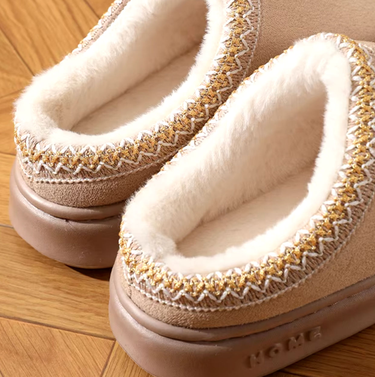 Alden – Sheepskin Memory Foam Slippers