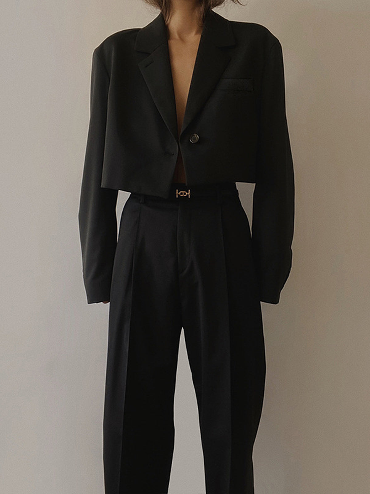 Business Crop Blazer Woman