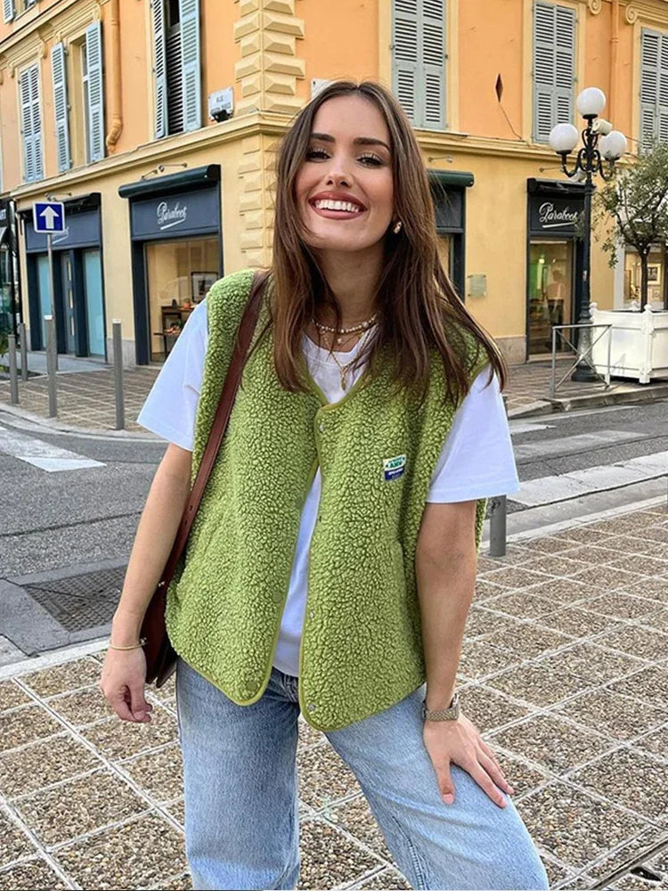 Ovelia – Wool Bodywarmer Jacket Buttons
