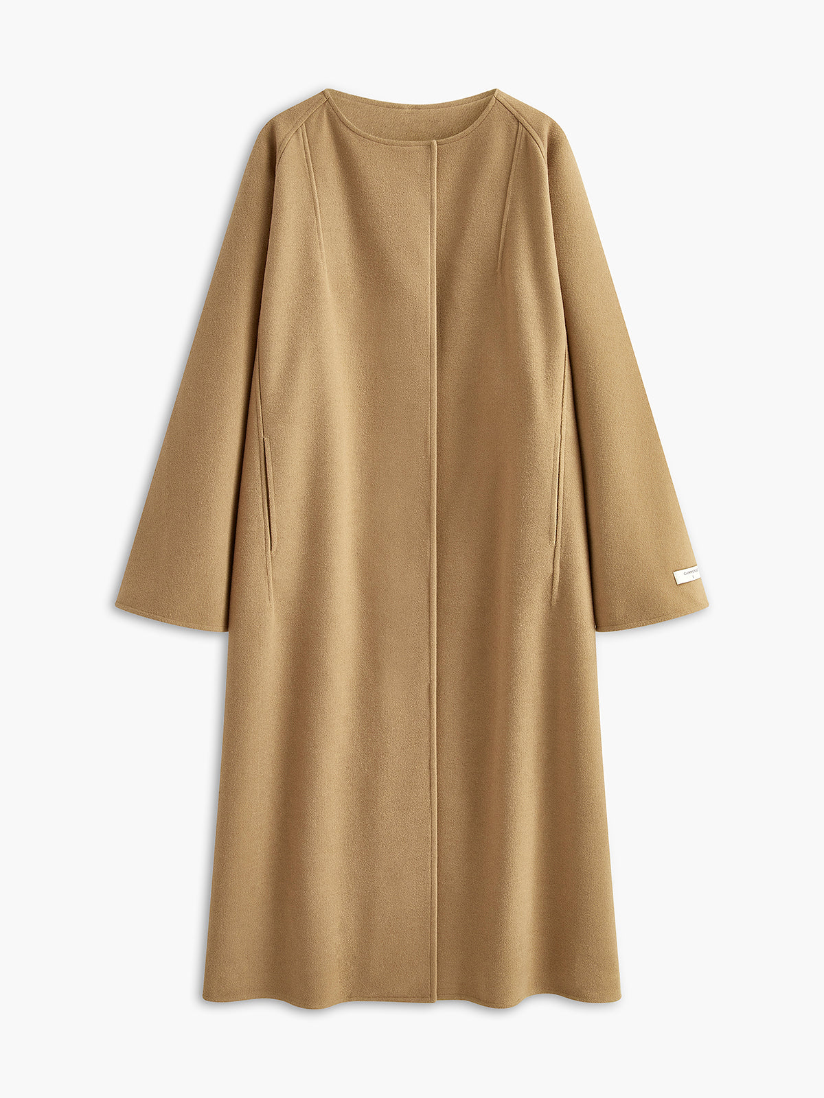 Oversized Wool Blend Long Coat for Women