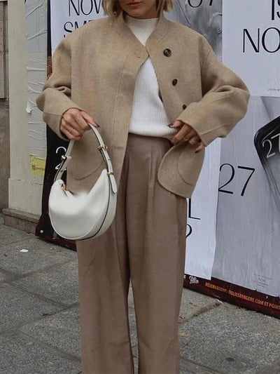 Manteau oversize en laine