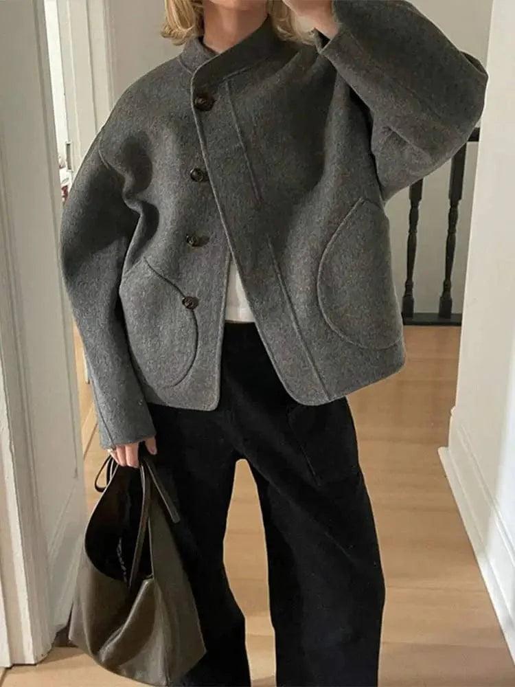 Manteau oversize en laine