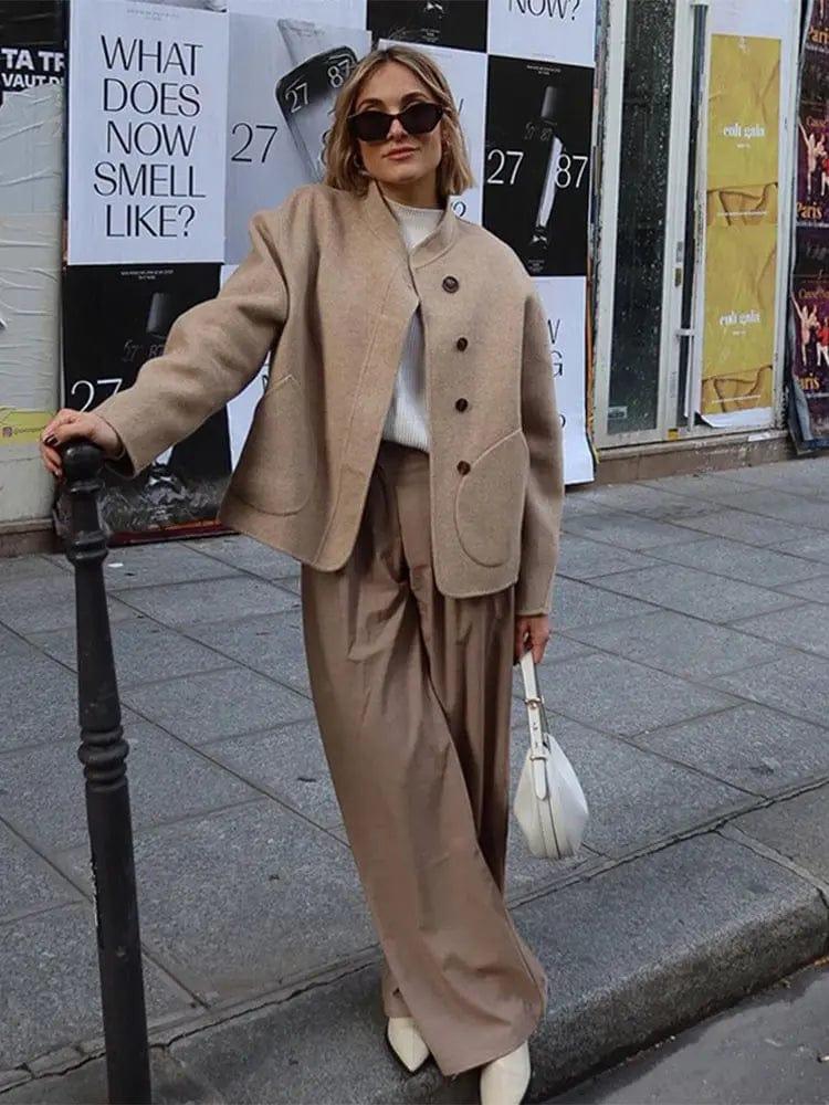 Manteau oversize en laine