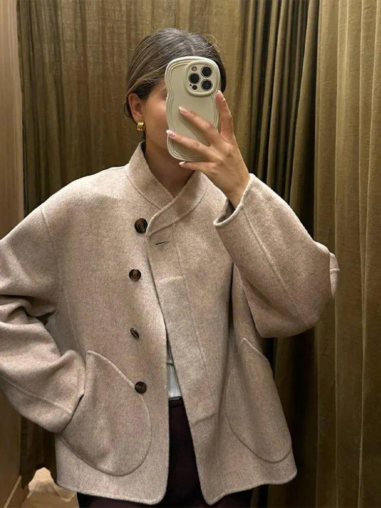 Manteau oversize en laine