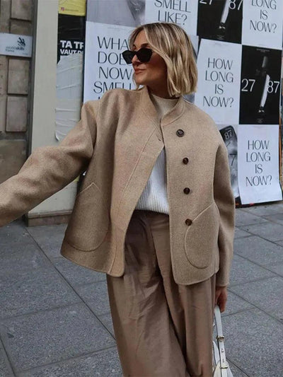 Manteau oversize en laine