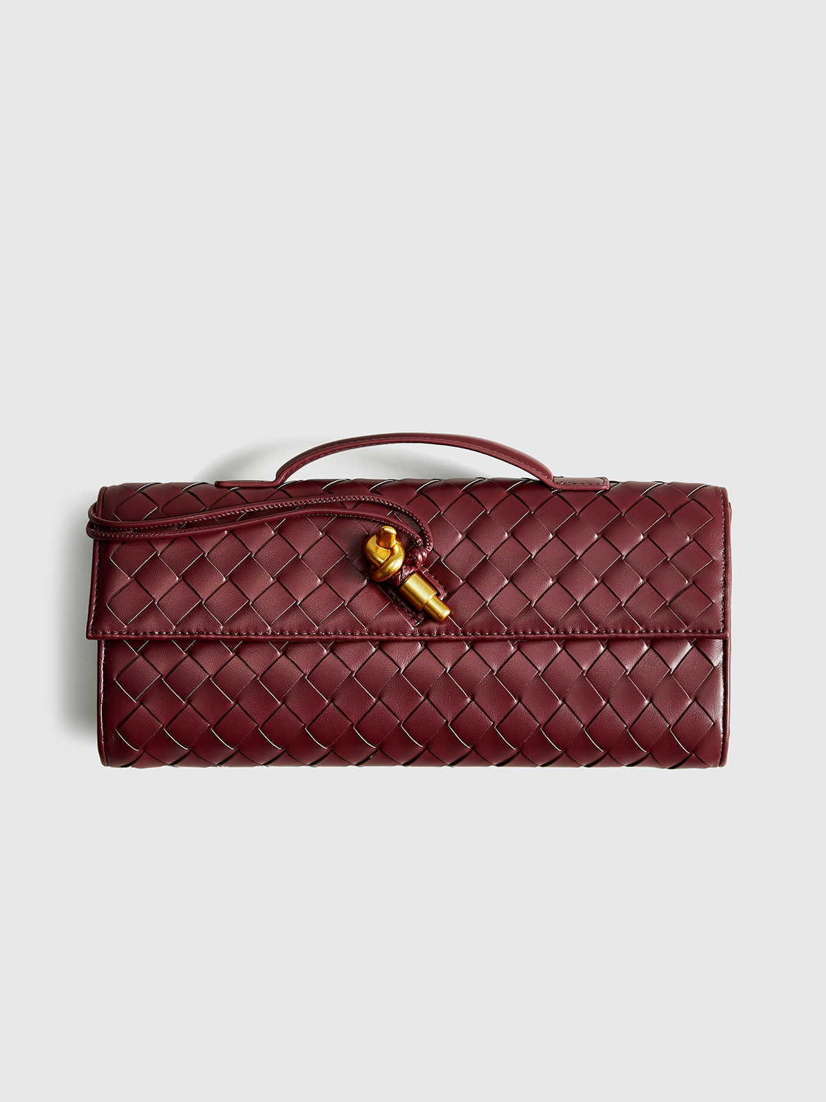 Lisa - Women’s Two‑Way Woven Flap Clutch & Shoulder Bag Gold‑Tone Hardware