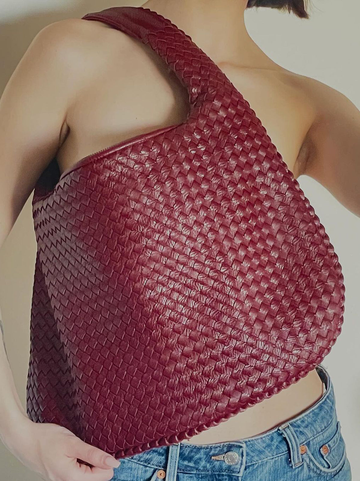 Emma - Unpredictable Love Braided Hobo Bag – Woven Shoulder Bag in Vegan Leather