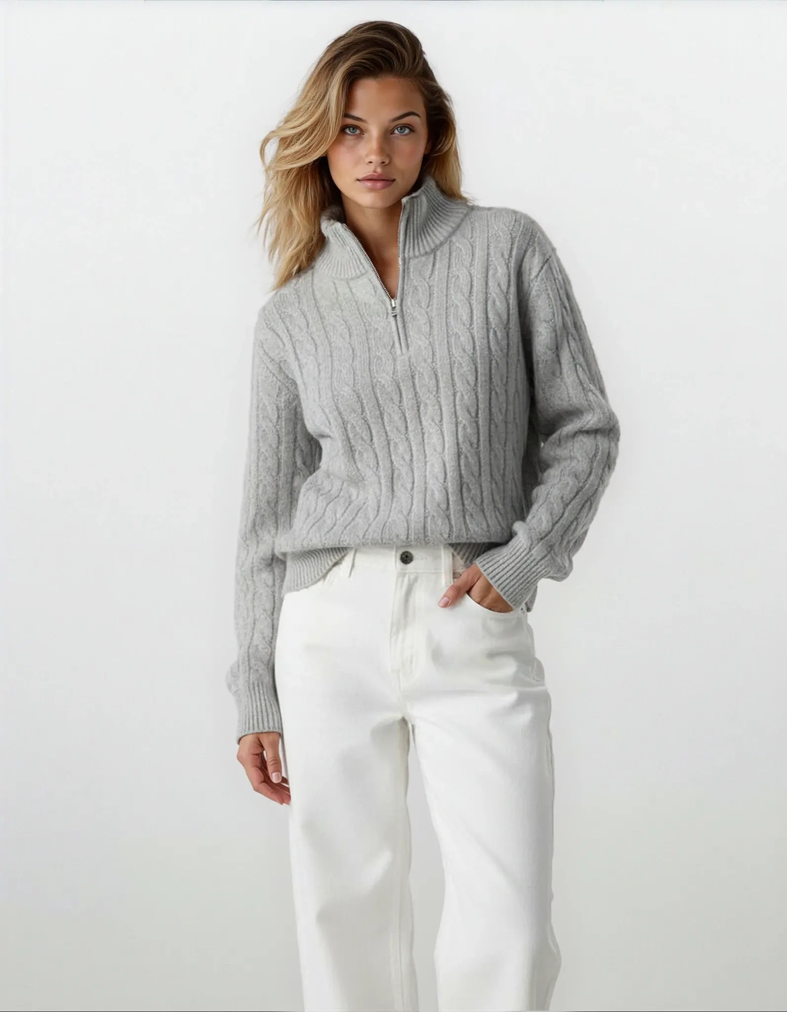 Lisa - Old Money Zip-Up Sweater For Women