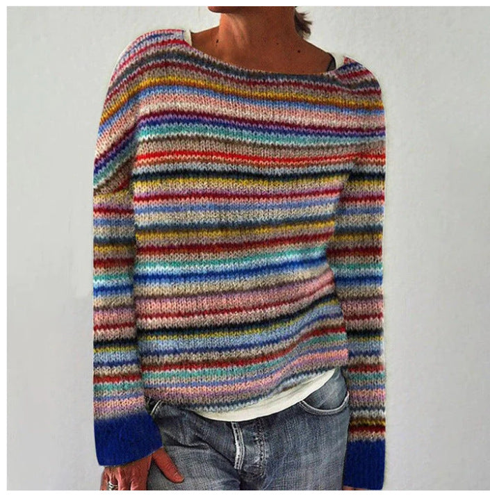 Lisa - Striped Mulitcolour sweater woman