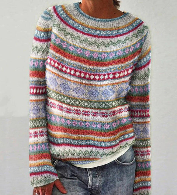 Lisa - Striped Mulitcolour sweater woman