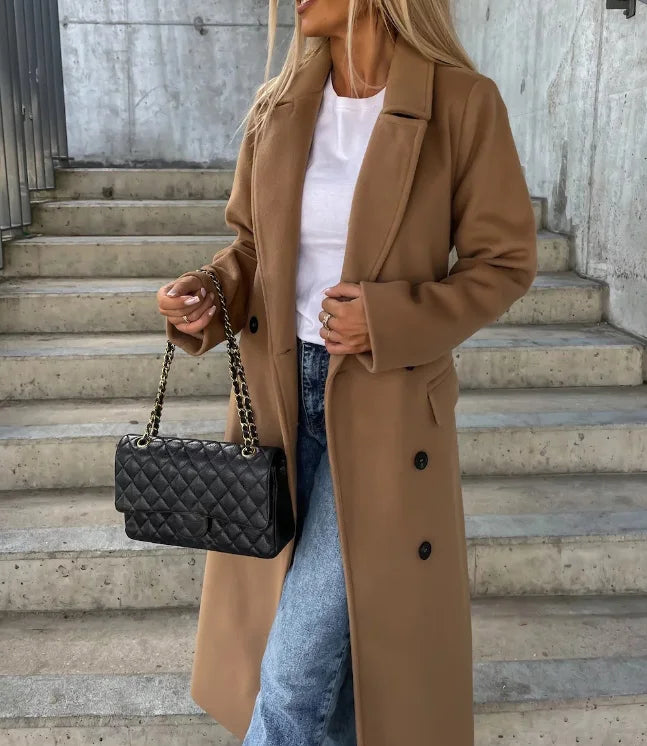 Corwyn – Long Belted Double Breasted Coat