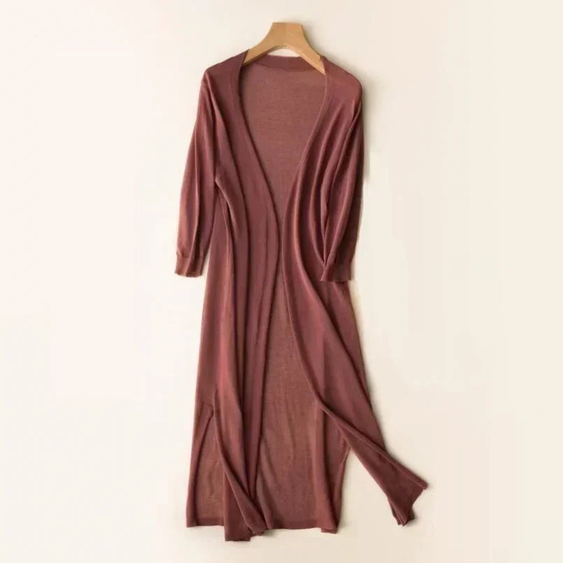 Veya - Long Open-Front Women’s Cardigan