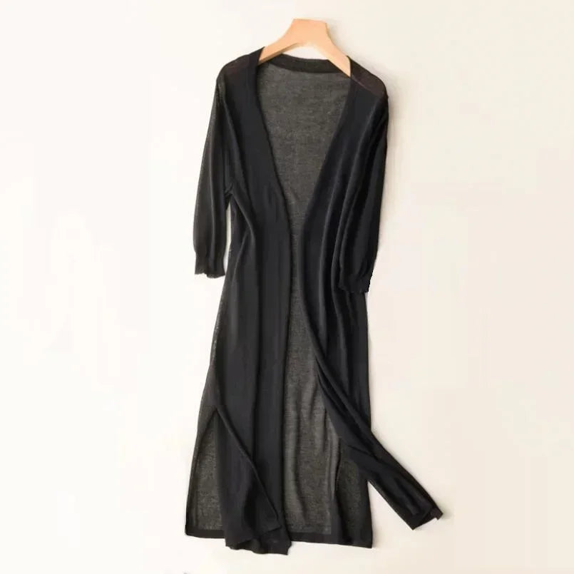 Veya - Long Open-Front Women’s Cardigan