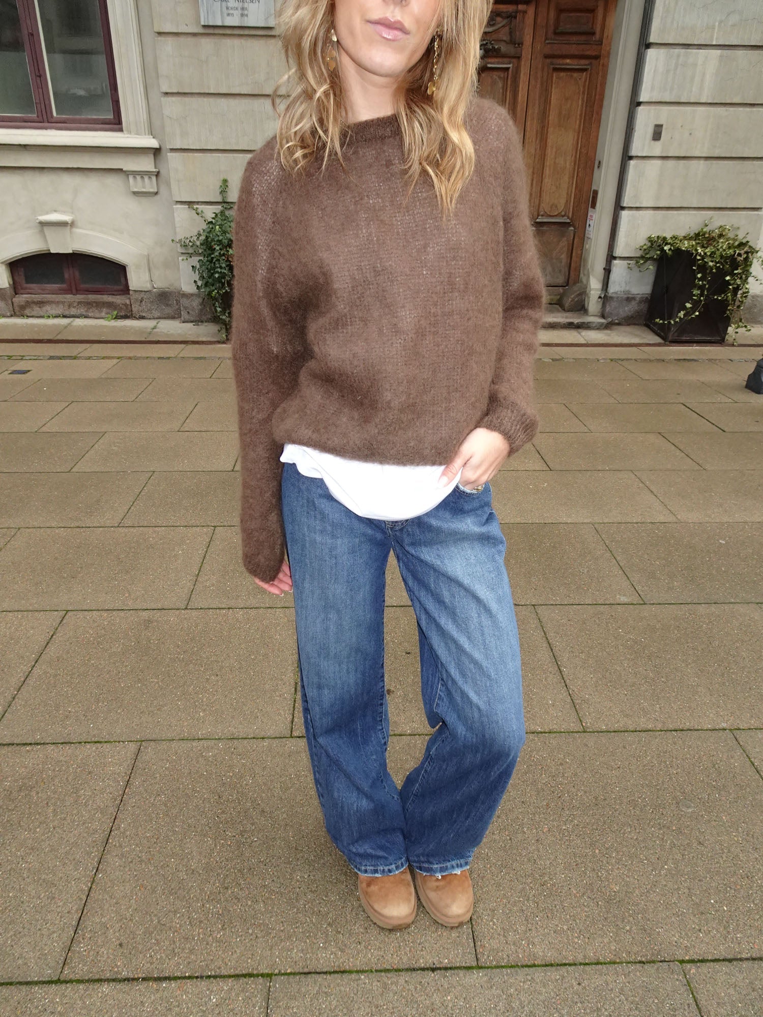 Mila – Brown Relaxed Fit Mohair Sweater
