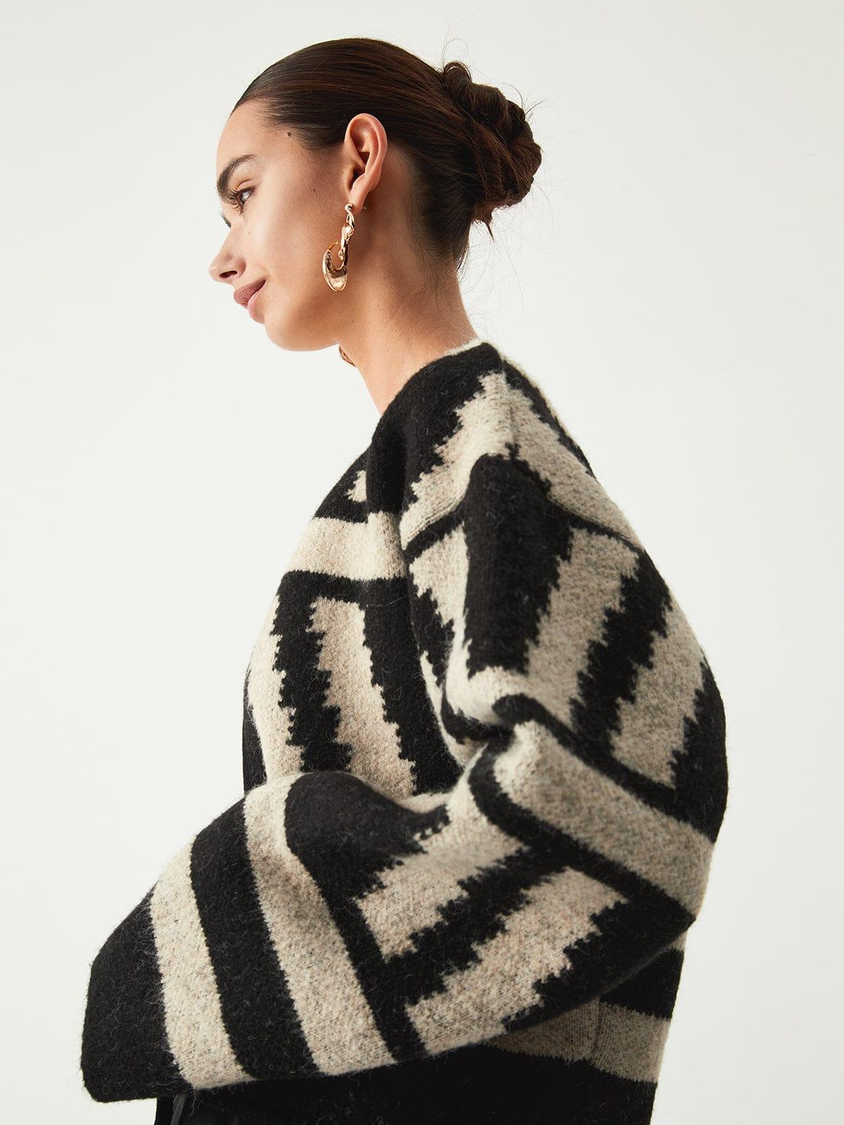 Fynelle-boutique Cardigans Cardigan large à motif
