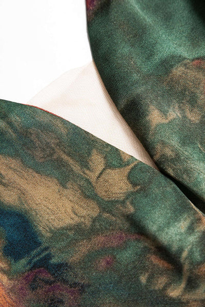 Fynelle-boutique Women's Maxi Dresses Impression à l'aquarelle Robe Longue Dos Nu