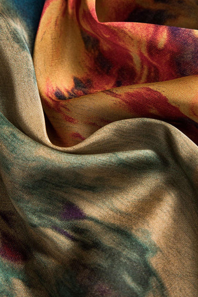 Fynelle-boutique Women's Maxi Dresses Impression à l'aquarelle Robe Longue Dos Nu