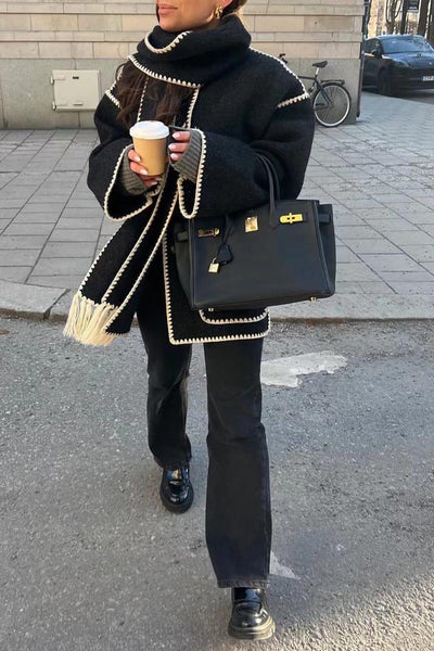 Fynelle-boutique Manteaux Manteau de laine avec écharpe
