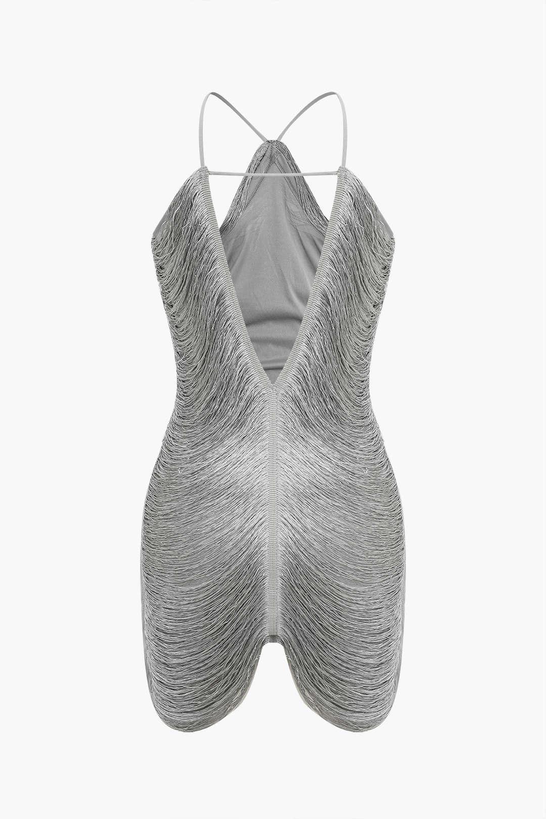 Fynelle-boutique Robes Mini robe à col en V et franges