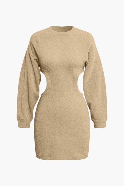 Fynelle-boutique Robes Kaki / XS Mini robe à manches bouffantes