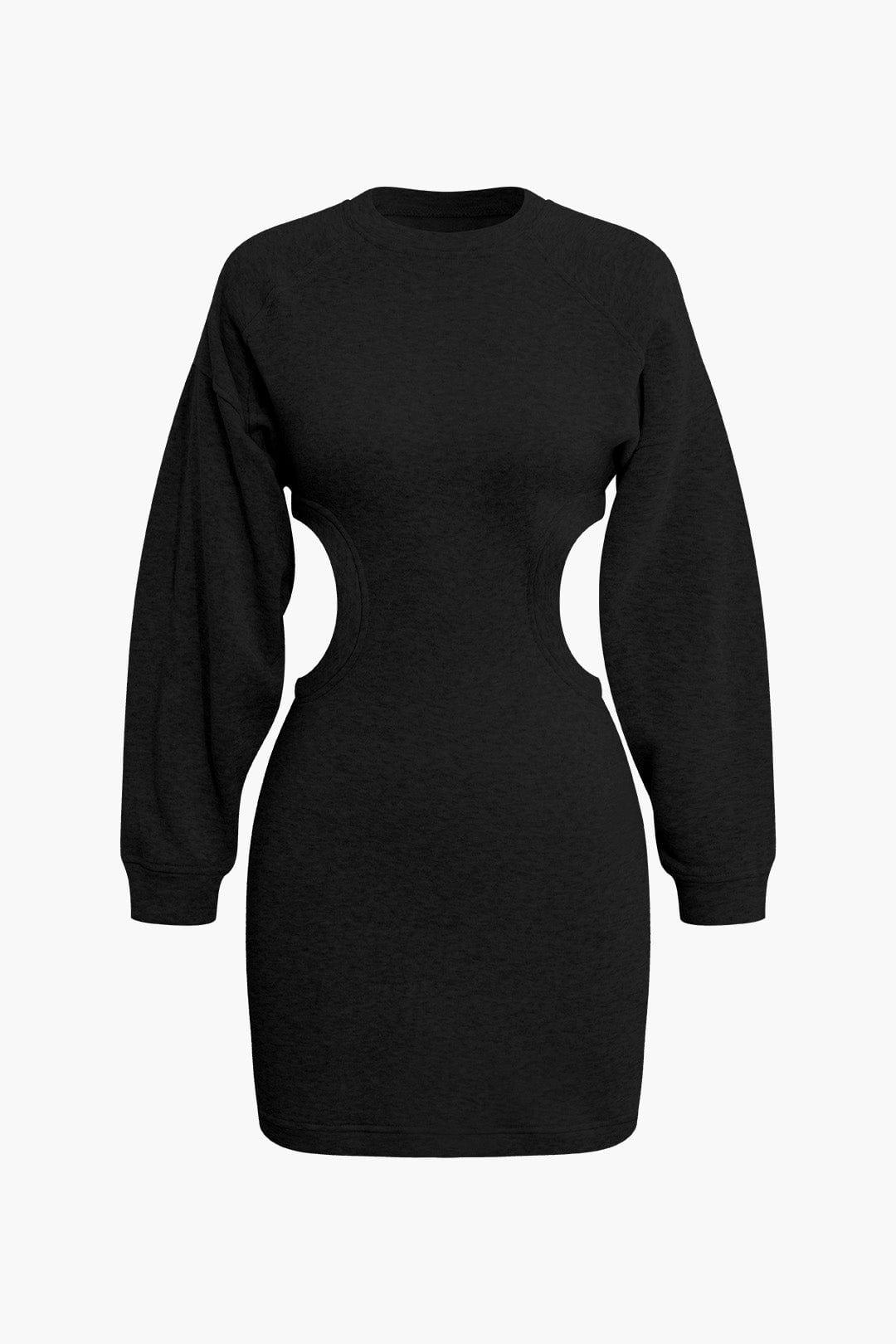 Fynelle-boutique Robes Noir / XS Mini robe à manches bouffantes