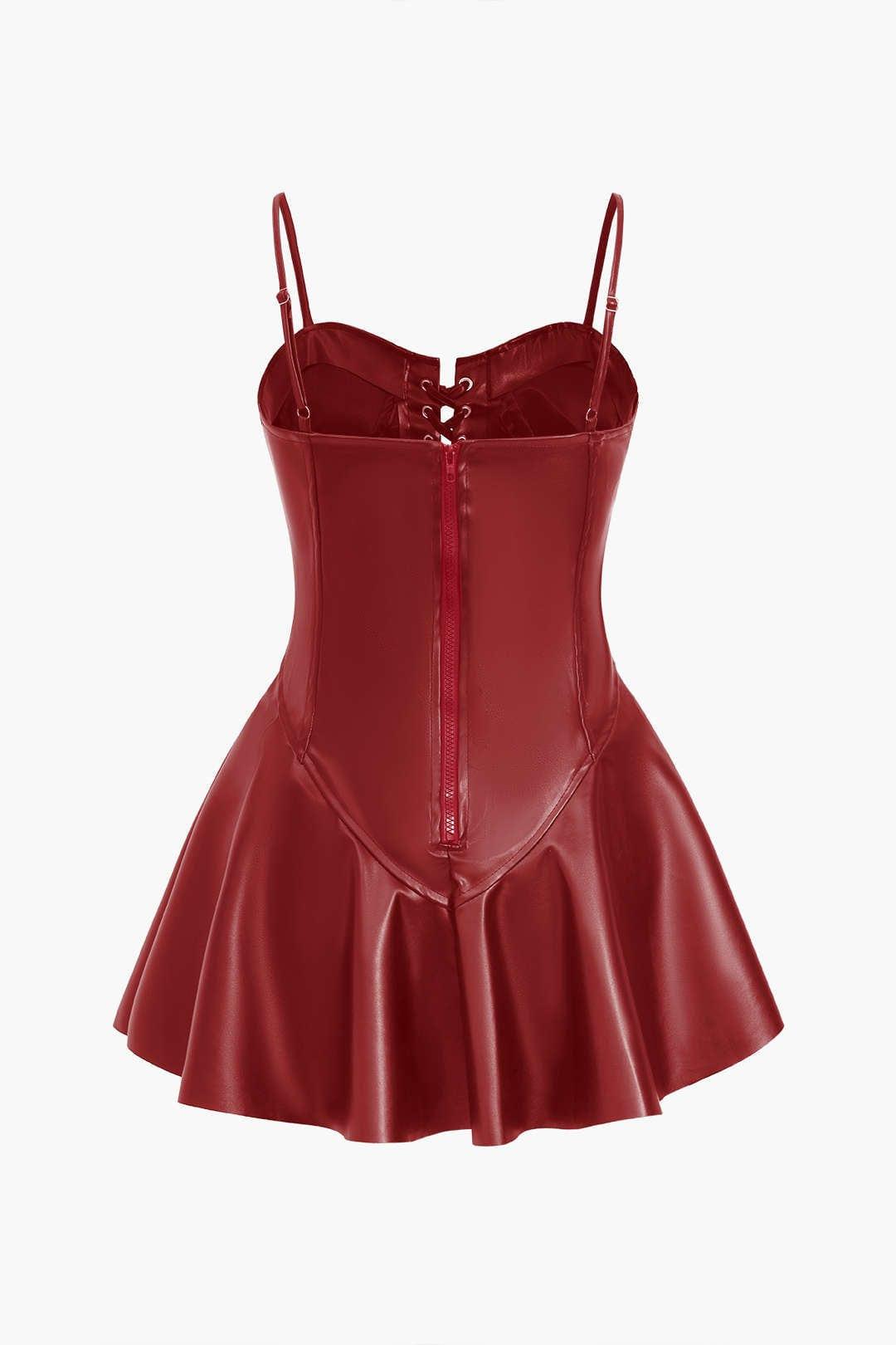 Fynelle-boutique Mini Dresses Mini Robe Cuir