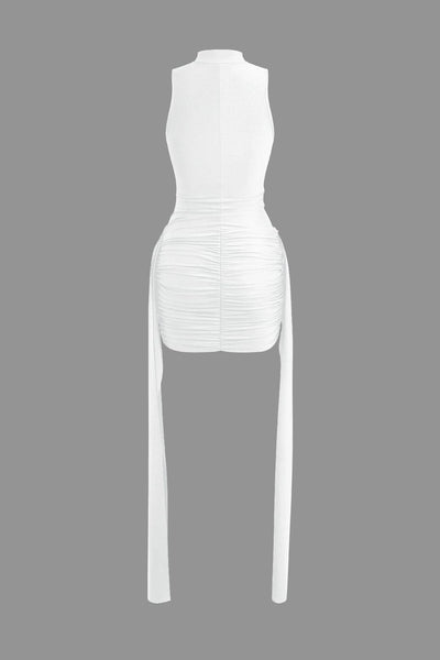 Fynelle-boutique Robes Mini robe froncée à col rond