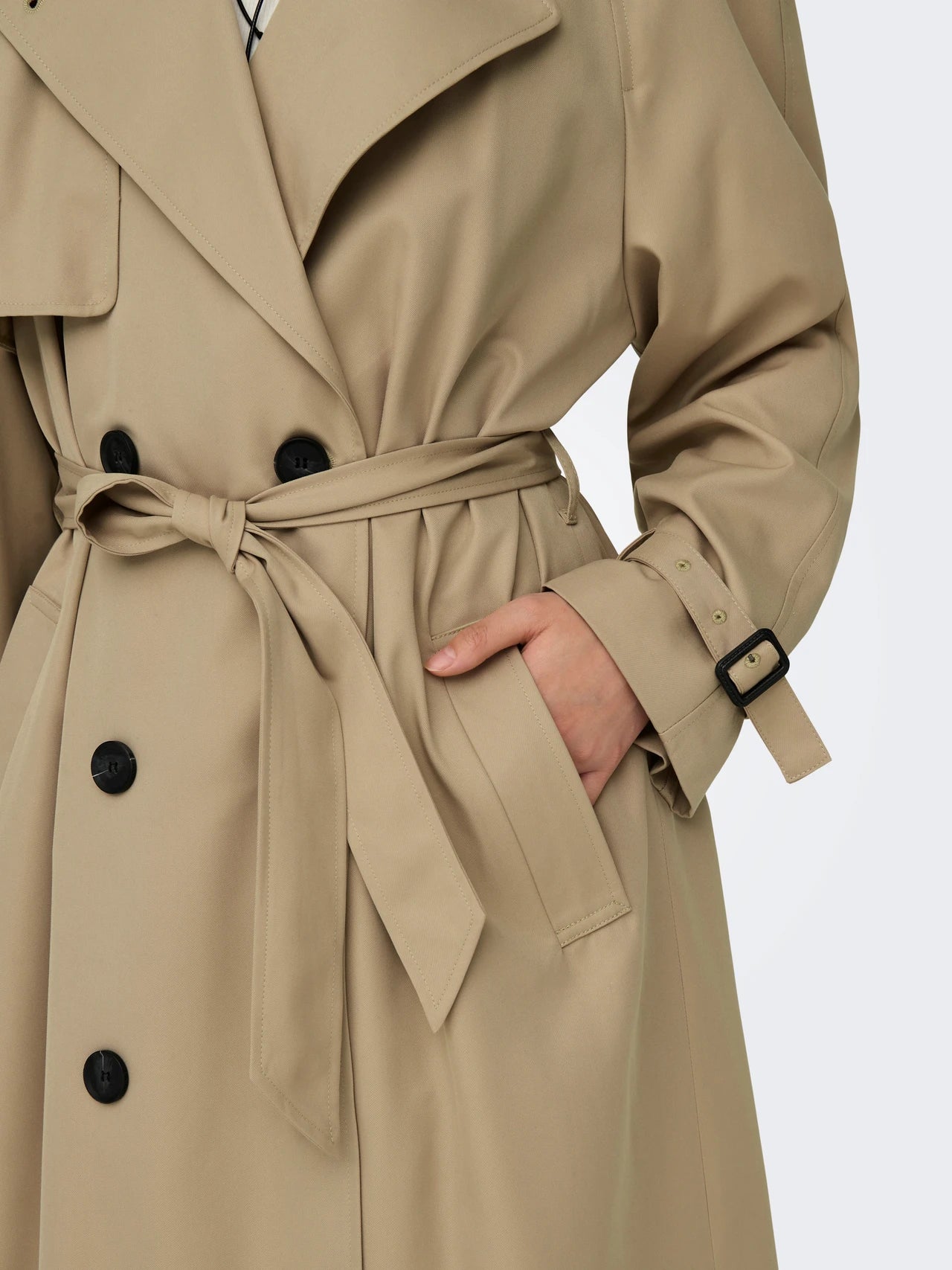 Khaki Waterproof Trenchcoat Woman