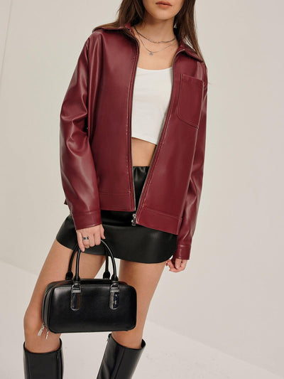 Fynelle-boutique Vestes veste à revers et fermeture éclair